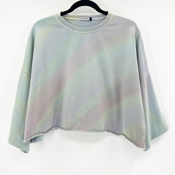 The Laundry Room‎ Cropped Tie Dye Oversized Sweatshirt - Picture 1 of 4